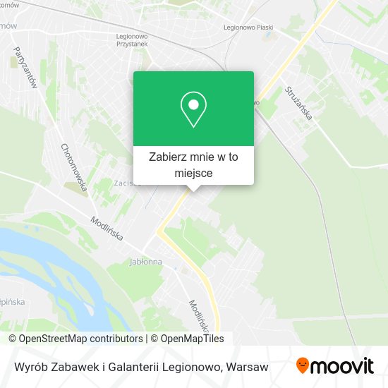 Mapa Wyrób Zabawek i Galanterii Legionowo