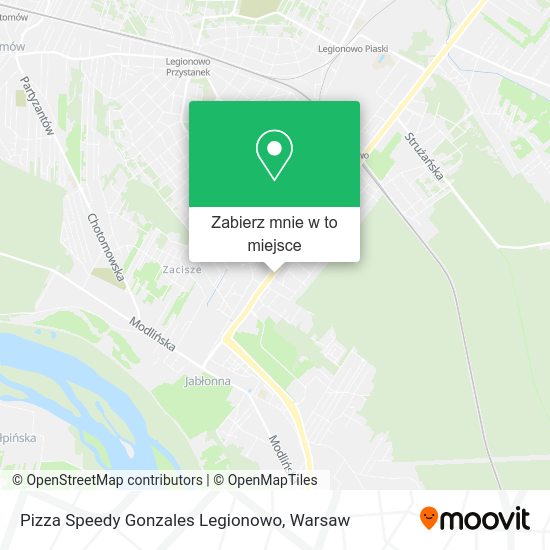 Mapa Pizza Speedy Gonzales Legionowo