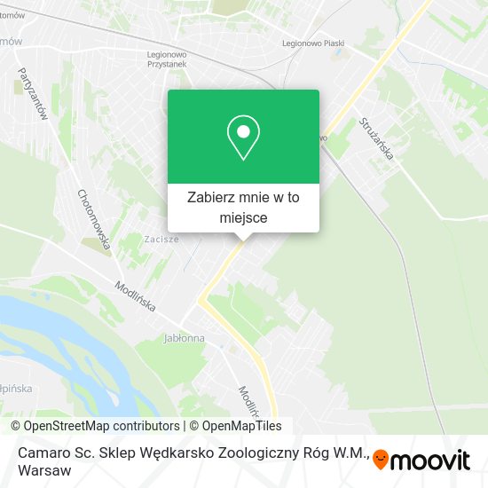 Mapa Camaro Sc. Sklep Wędkarsko Zoologiczny Róg W.M.