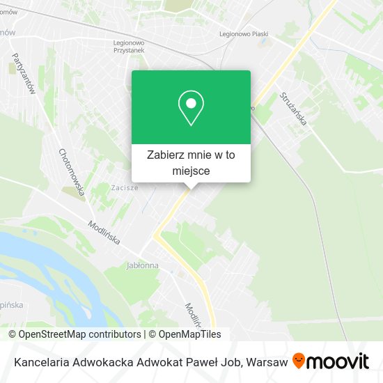 Mapa Kancelaria Adwokacka Adwokat Paweł Job