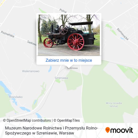 Mapa Muzeum Narodowe Rolnictwa i Przemysłu Rolno-Spożywczego w Szreniawie