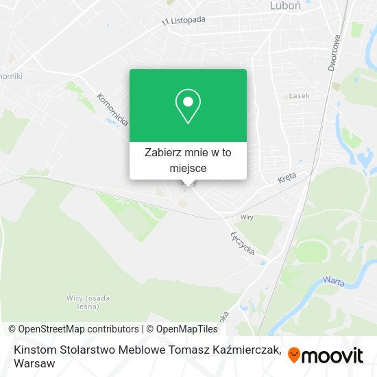 Mapa Kinstom Stolarstwo Meblowe Tomasz Kaźmierczak