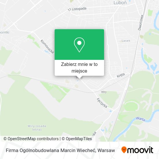 Mapa Firma Ogólnobudowlana Marcin Wiecheć