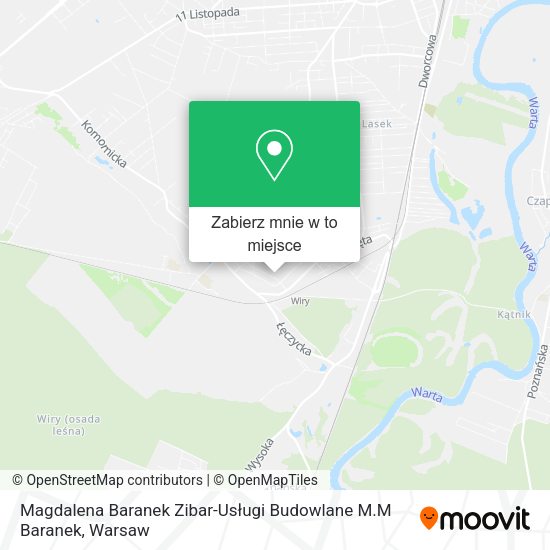 Mapa Magdalena Baranek Zibar-Usługi Budowlane M.M Baranek