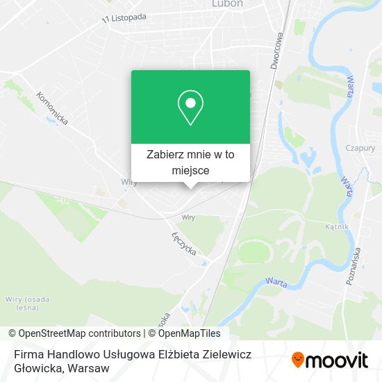 Mapa Firma Handlowo Usługowa Elżbieta Zielewicz Głowicka