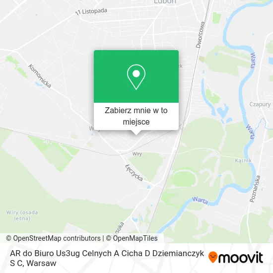 Mapa AR do Biuro Us3ug Celnych A Cicha D Dziemianczyk S C