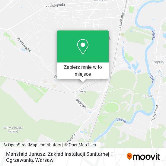 Mapa Mansfeld Janusz. Zakład Instalacji Sanitarnej i Ogrzewania