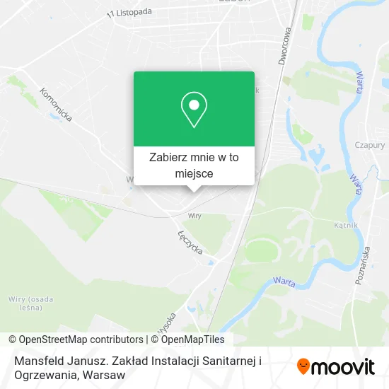 Mapa Mansfeld Janusz. Zakład Instalacji Sanitarnej i Ogrzewania