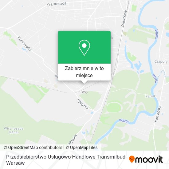 Mapa Przedsiebiorstwo Uslugowo Handlowe Transmilbud