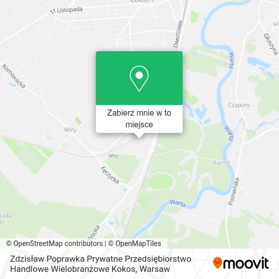 Mapa Zdzisław Poprawka Prywatne Przedsiębiorstwo Handlowe Wielobranżowe Kokos