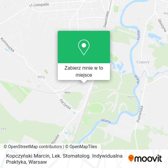 Mapa Kopczyński Marcin, Lek. Stomatolog. Indywidualna Praktyka