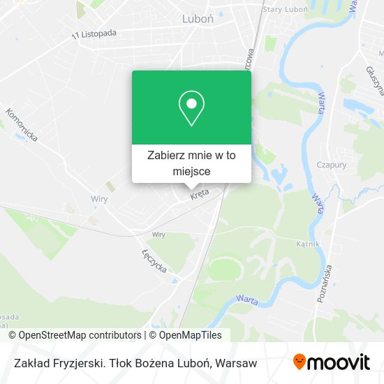 Mapa Zakład Fryzjerski. Tłok Bożena Luboń