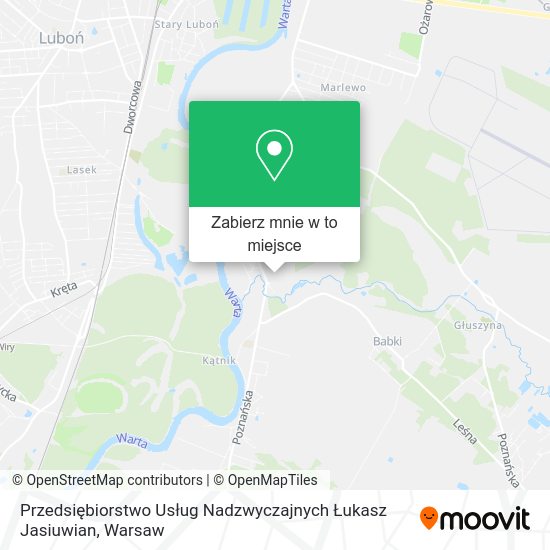 Mapa Przedsiębiorstwo Usług Nadzwyczajnych Łukasz Jasiuwian