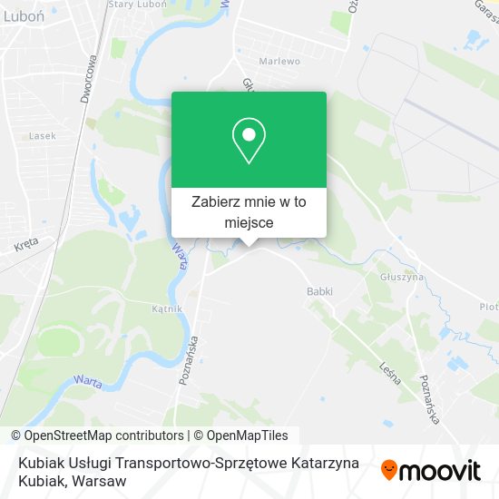 Mapa Kubiak Usługi Transportowo-Sprzętowe Katarzyna Kubiak