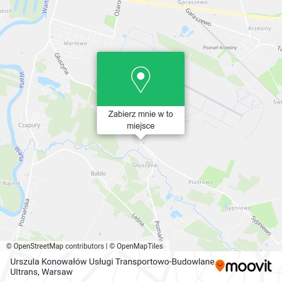 Mapa Urszula Konowałów Usługi Transportowo-Budowlane Ultrans