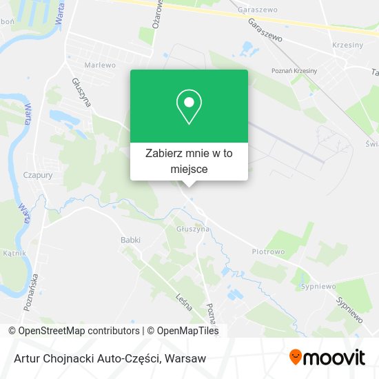 Mapa Artur Chojnacki Auto-Części