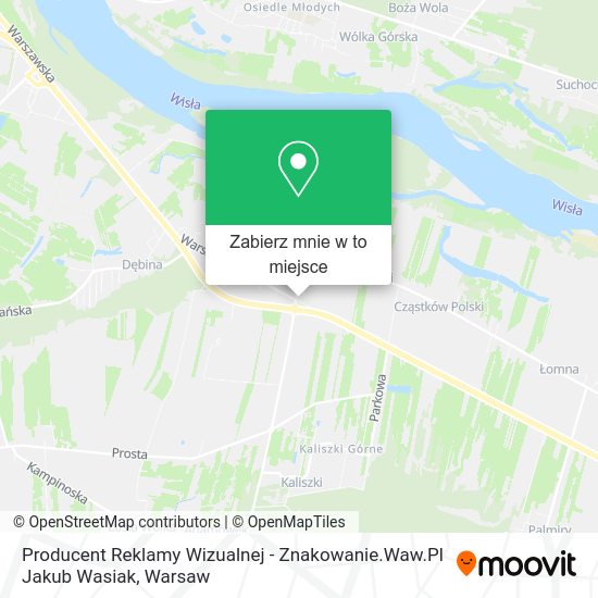 Mapa Producent Reklamy Wizualnej - Znakowanie.Waw.Pl Jakub Wasiak