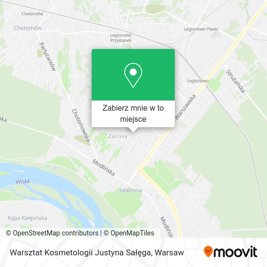 Mapa Warsztat Kosmetologii Justyna Sałęga