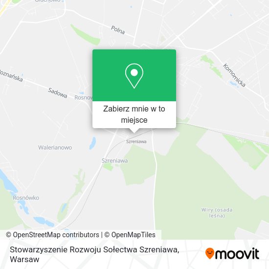 Mapa Stowarzyszenie Rozwoju Sołectwa Szreniawa