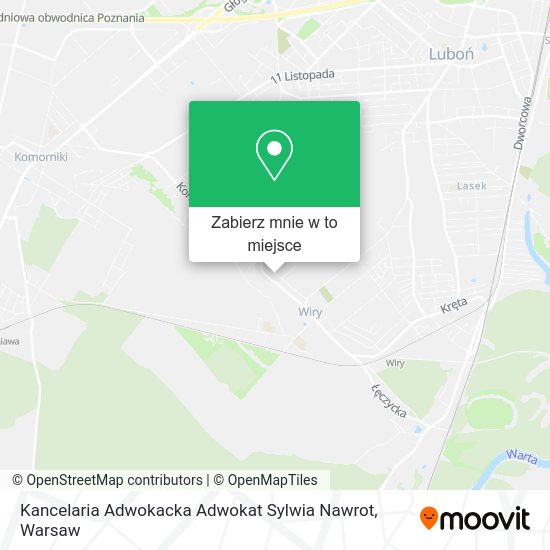 Mapa Kancelaria Adwokacka Adwokat Sylwia Nawrot