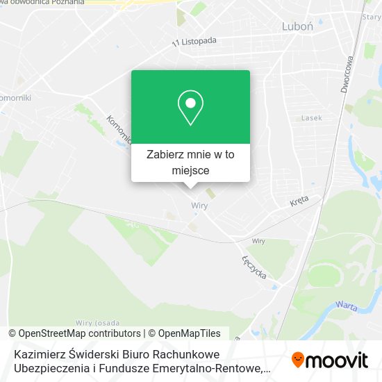 Mapa Kazimierz Świderski Biuro Rachunkowe Ubezpieczenia i Fundusze Emerytalno-Rentowe