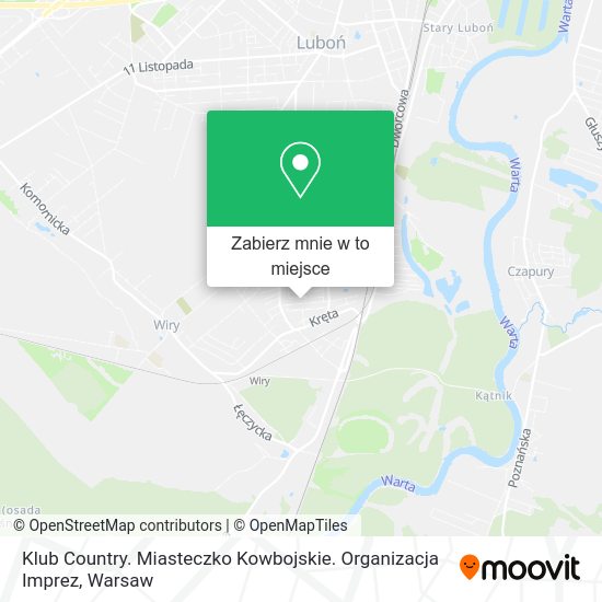 Mapa Klub Country. Miasteczko Kowbojskie. Organizacja Imprez