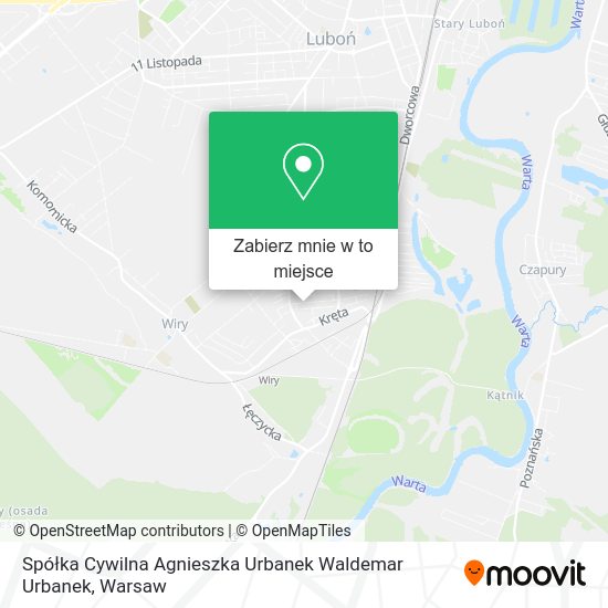 Mapa Spółka Cywilna Agnieszka Urbanek Waldemar Urbanek