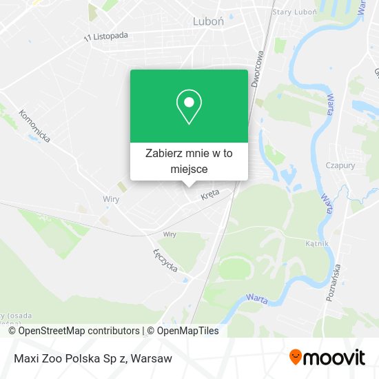 Mapa Maxi Zoo Polska Sp z