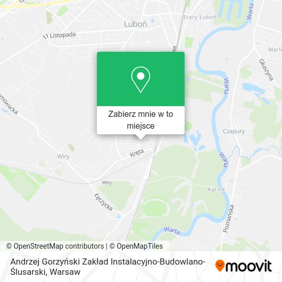 Mapa Andrzej Gorzyński Zakład Instalacyjno-Budowlano-Ślusarski