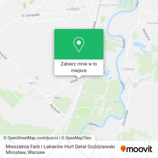 Mapa Mieszalnia Farb i Lakierów Hurt Detal Goździewski Mirosław