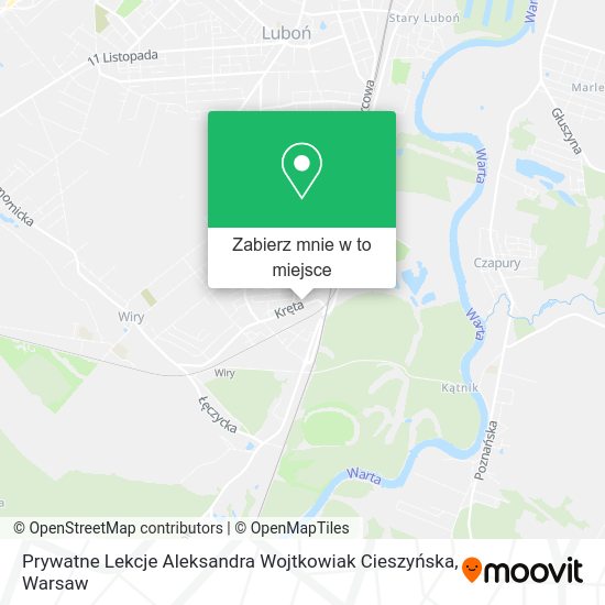 Mapa Prywatne Lekcje Aleksandra Wojtkowiak Cieszyńska