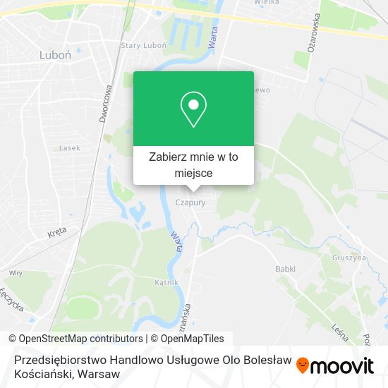 Mapa Przedsiębiorstwo Handlowo Usługowe Olo Bolesław Kościański