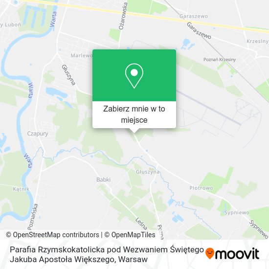 Mapa Parafia Rzymskokatolicka pod Wezwaniem Świętego Jakuba Apostoła Większego