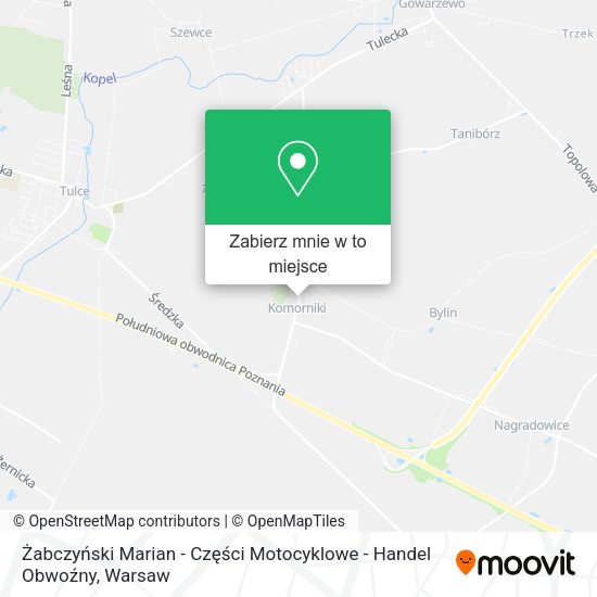 Mapa Żabczyński Marian - Części Motocyklowe - Handel Obwoźny