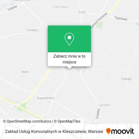 Mapa Zakład Usług Komunalnych w Kleszczewie