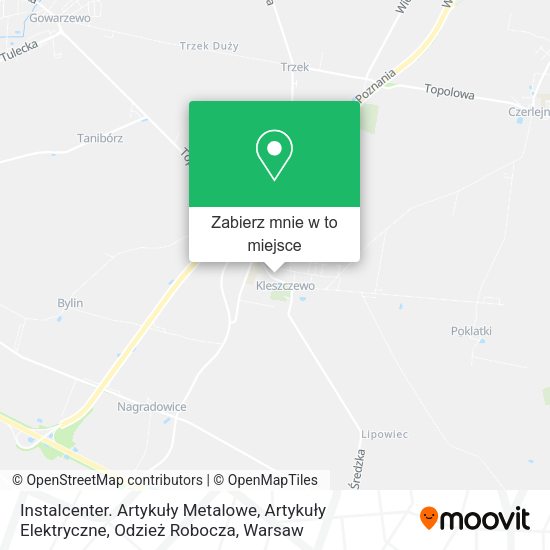 Mapa Instalcenter. Artykuły Metalowe, Artykuły Elektryczne, Odzież Robocza