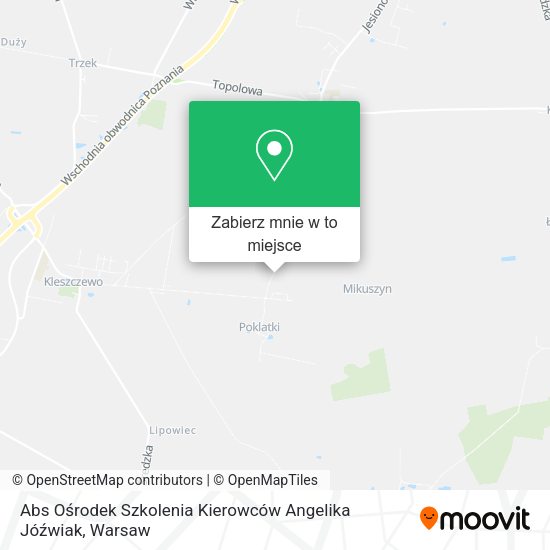 Mapa Abs Ośrodek Szkolenia Kierowców Angelika Jóźwiak