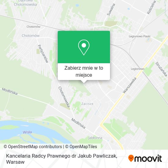 Mapa Kancelaria Radcy Prawnego dr Jakub Pawliczak