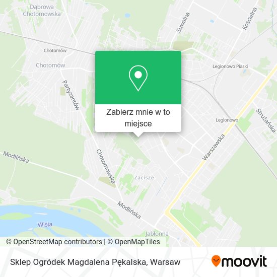 Mapa Sklep Ogródek Magdalena Pękalska