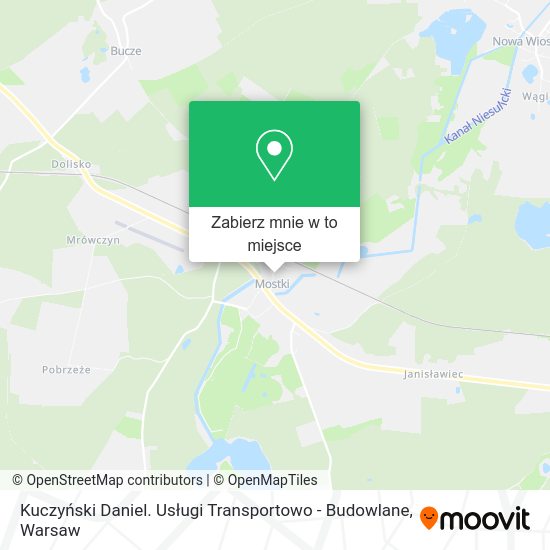 Mapa Kuczyński Daniel. Usługi Transportowo - Budowlane