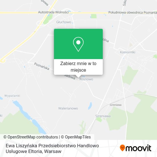 Mapa Ewa Liszyńska Przedsiebiorstwo Handlowo Usługowe Eltoria