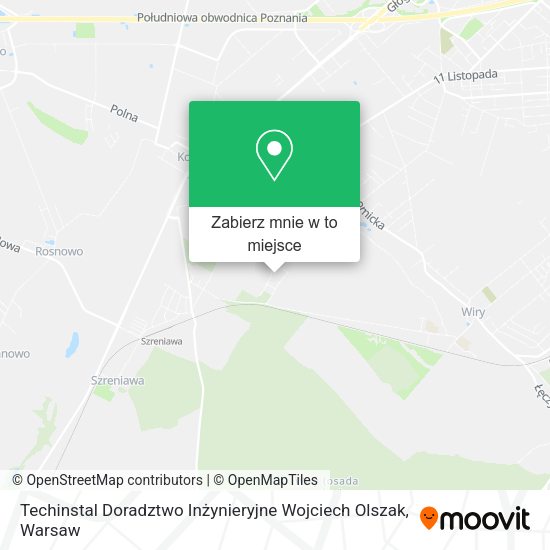 Mapa Techinstal Doradztwo Inżynieryjne Wojciech Olszak