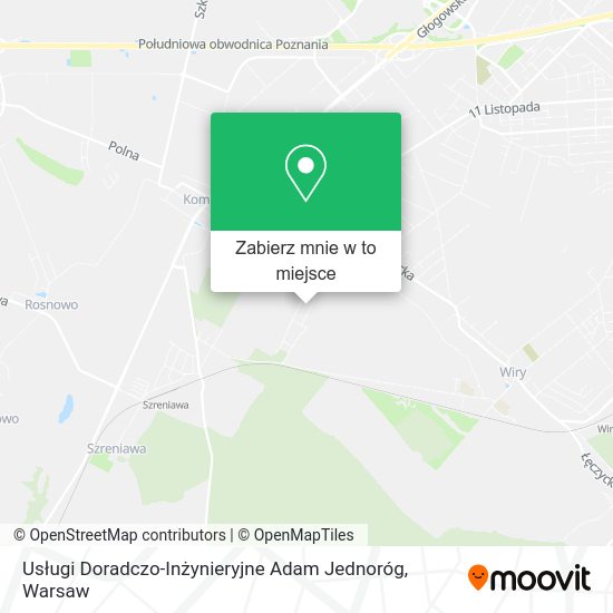 Mapa Usługi Doradczo-Inżynieryjne Adam Jednoróg