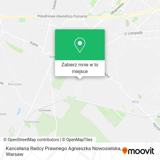 Mapa Kancelaria Radcy Prawnego Agnieszka Nowosielska