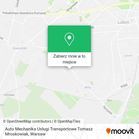 Mapa Auto Mechanika Usługi Transportowe Tomasz Mroskowiak