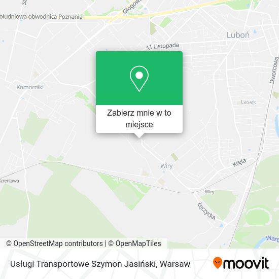 Mapa Usługi Transportowe Szymon Jasiński