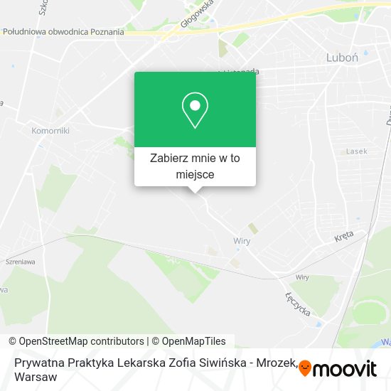 Mapa Prywatna Praktyka Lekarska Zofia Siwińska - Mrozek