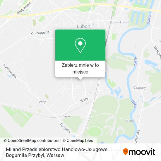 Mapa Miland Przedsiębiorstwo Handlowo-Usługowe Bogumiła Przybył