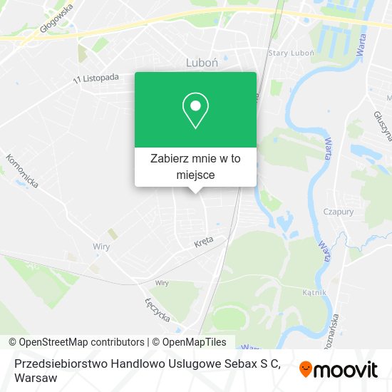 Mapa Przedsiebiorstwo Handlowo Uslugowe Sebax S C