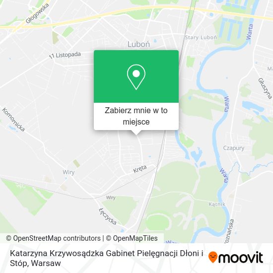 Mapa Katarzyna Krzywosądzka Gabinet Pielęgnacji Dłoni i Stóp